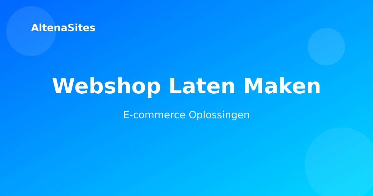 Professionele webshop laten maken Gorinchem